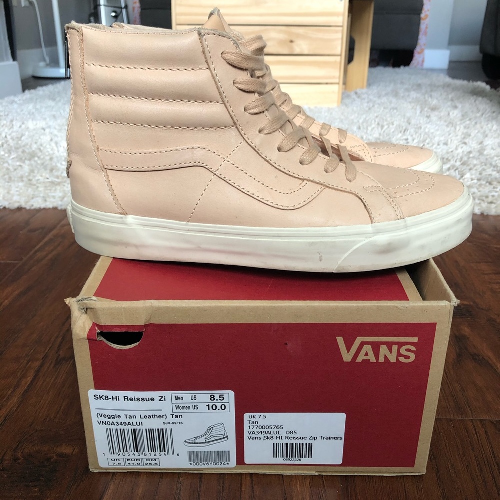 Vans Sk8 HI Re-Issue Veggie Leather Tan 8.5
